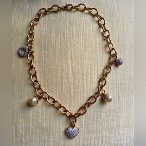 Heart Pendant Chain Link Charm Necklace